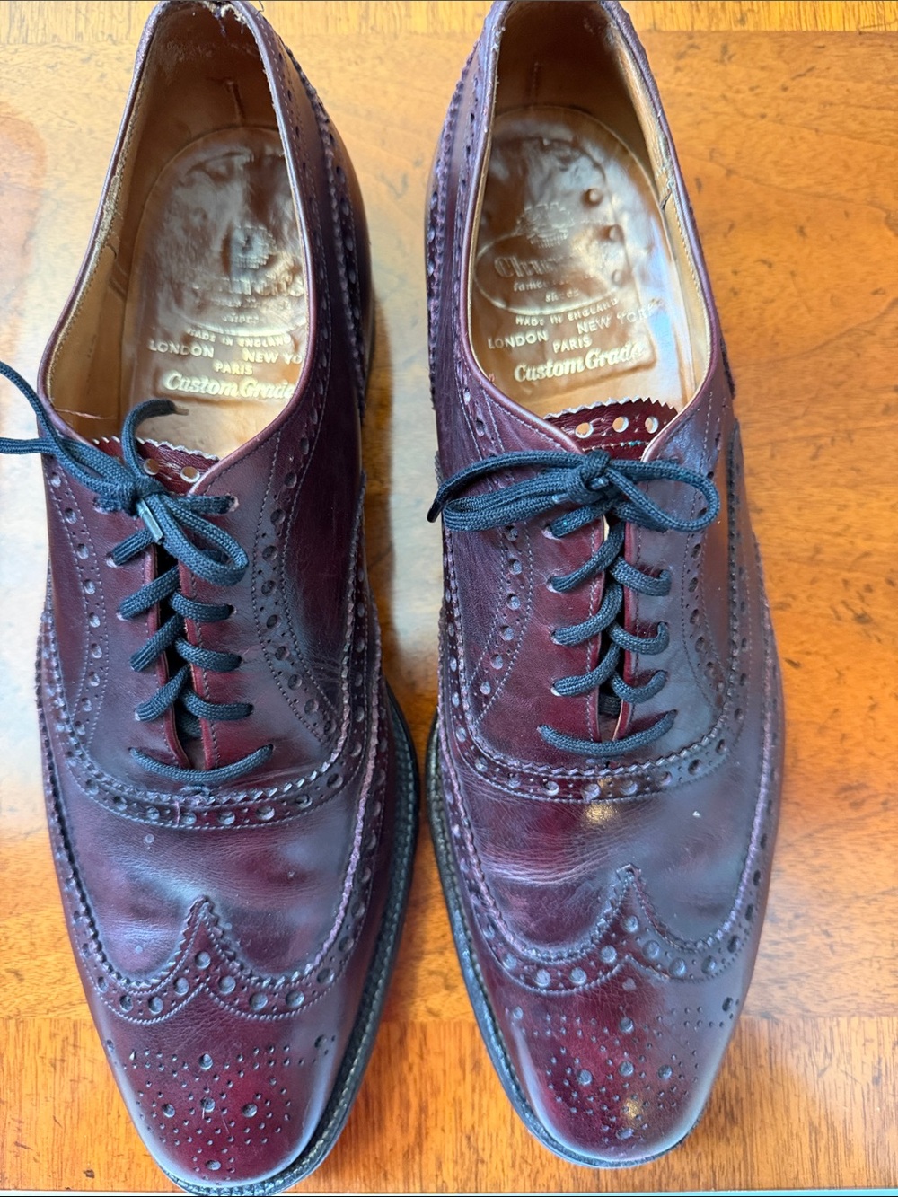Church's Burgundy Wingtip Brogue Derby Shoes